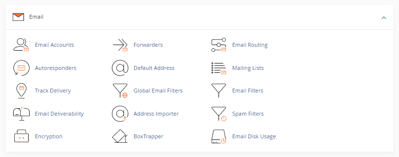 email section in cPanel