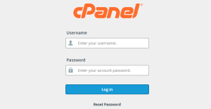 log into cPanel