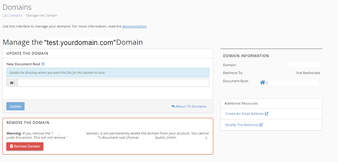 manage subdomain